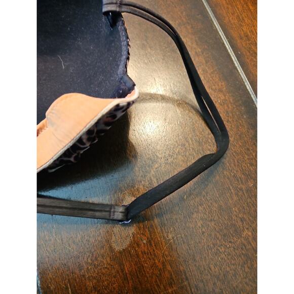 Victoria's Secret Very Sexy Strapless Cheetah Print Bra 36c Brown Black White - Picture 8 of 10